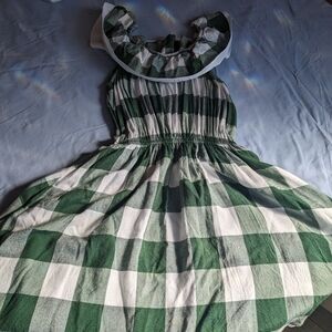 Green and White Checkered Baylor University Kids‎ Dress